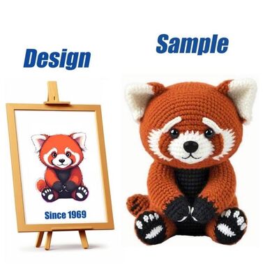 comprar Brinquedo de malha pelúcia plushies personalizado pelúcia bonito amigurumi panda pelúcia animal selvagem brinquedos panda crochê boneca de pelúcia Fabricação em linha