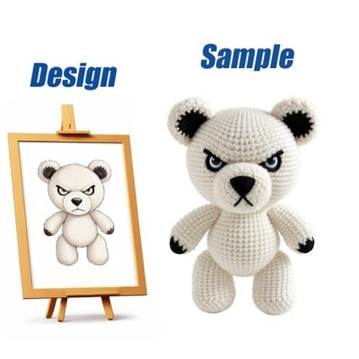 comprar Brinquedo de pelúcia de algodão de crochê de tigre feito à mão 10-30cm, logotipo personalizado OEM animal recheado para presente e decoração Fabricação em linha