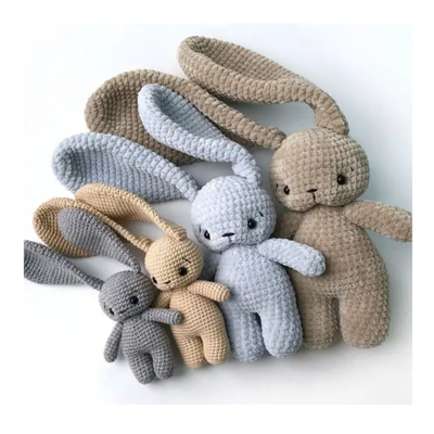 comprar Coelho de pelúcia amigurumi de 11-30 cm, brinquedo de crochê de algodão PP para bebês e presentes de Natal Fabricação em linha