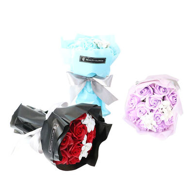 comprar Dia dos Namorados Presente de aniversário Sabão artificial colorido Rosa Sabão Flores Bouquet Plantas decorativas Fabricação em linha