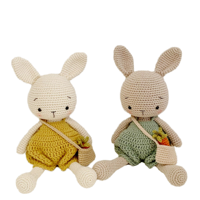 comprar Atacado Amigurumi Tricoteado à mão crochet Plush bonecas de animais algodão recheado coelhos brinquedos para crianças para dormir Fabricação em linha