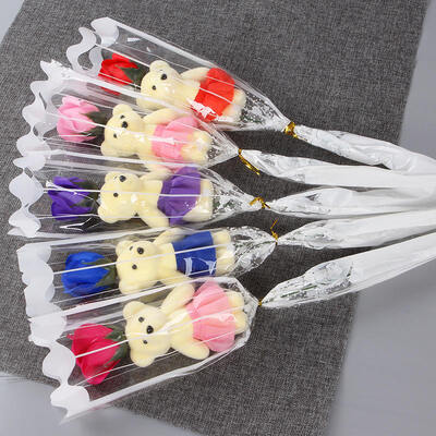 comprar Urso Solteiro Rosa Flor Sabão Flor Criativa Promoção Natal/Dia da Mãe Urso Teddy Sabão Bouquet Flores Fabricação em linha