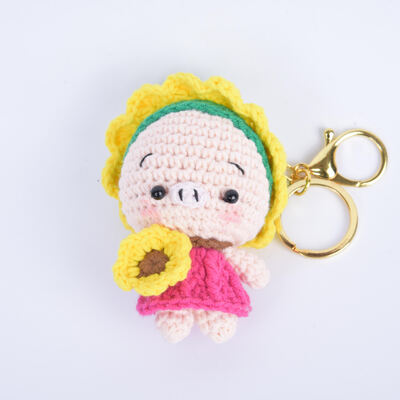 comprar Fabricante Preço baixo Madeira à mão Animais de brinquedo aconchegados Chave de chave Animais de crochê bonecas de malha presentes recheados bonecas de crochê Fabricação em linha