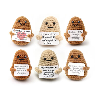 comprar Kawaii Recheado Tricoteado Emocional Potato Positivo Crochê Boneca Plush Fabricação em linha