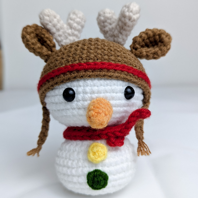 comprar Brinquedo de homem de neve de crochê feito à mão com chapéu de renas Animal recheado para decoração doméstica e presentes Fabricação em linha