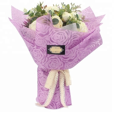 comprar Florista gravado impermeável Wrapping Paper Roll Rose Pattern grande do poliéster 60cm online manufacture