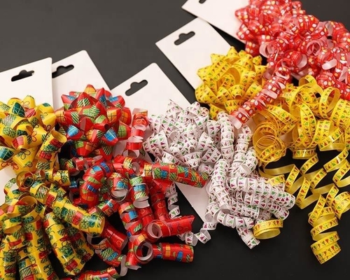Bom preço. Decoração colorida de ondulação da fita do papel de embrulho 2cm multi para alguma ocasião on-line