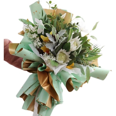 Bom preço. Estilo metálico impresso ouro de Wrapping Paper 58x58cm do florista on-line