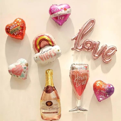 Bom preço. Por atacado balões dados forma coração do amor do balão da decoração do casamento do balão da folha de 18 polegadas para o partido on-line