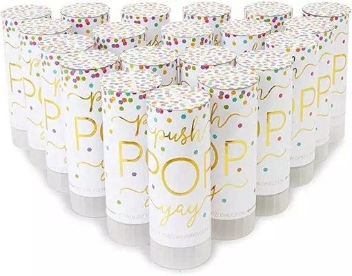 Bom preço. Mini canhão dos confetes por atacado do punho com papel de alta qualidade do ar do poder de PrintMetallic do banquete de casamento on-line
