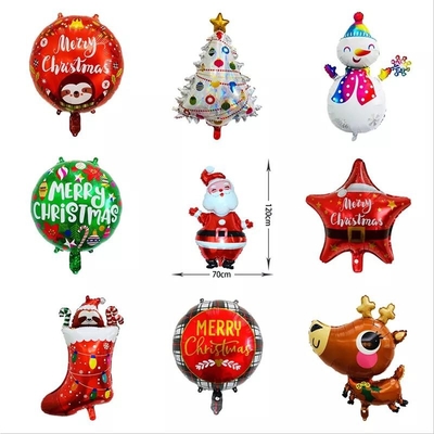 Bom preço. Decoração da estrela do boneco de neve da forma da árvore de Natal do balão da folha do Feliz Natal de Wholesal on-line