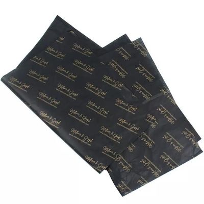 Bom preço. Lenço de papel de embrulho de presente personalizado para impressão de logotipo de marca dourada para embalagem on-line
