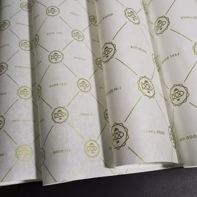 Bom preço. Papel artístico sem ácido com logotipo dourado para cartões de felicitações Offset Kraft Papel de embalagem de papel de seda on-line