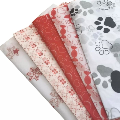 Bom preço. Lenço de papel de presente premium frente e verso de luxo vermelho laranja com logotipo impresso para embalagem on-line