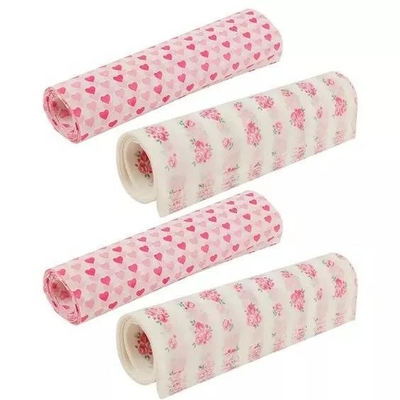 Bom preço. Rolos de papel de embrulho kraft para presente rosa à prova d'água logotipo personalizado impresso on-line