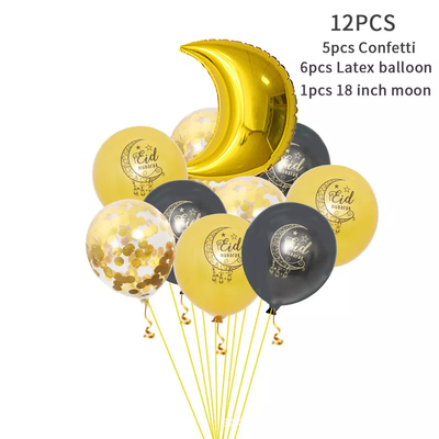 Bom preço. Recolhimento de Eid Latex Balloon Set Ramadan Eid Decorations For Party Festival 12 polegadas on-line