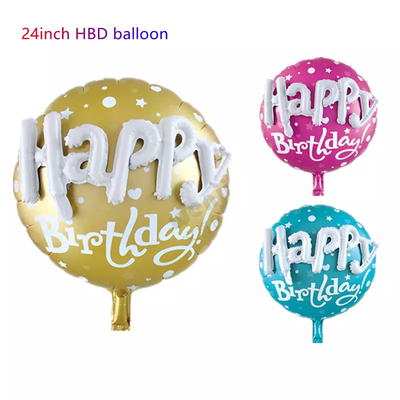 Bom preço. Balão feliz da folha de alumínio da disposição da cena da festa de anos que flutua 24inch on-line