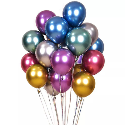Bom preço. Balão metálico do látex do hélio colorido do círculo de 10/12Inch Chrome para a festa de anos on-line