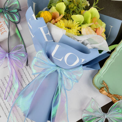 Bom preço. Fita de papel floral colorida de Gauze Ribbon Cake Flower Packaging DIY do Fishtail on-line