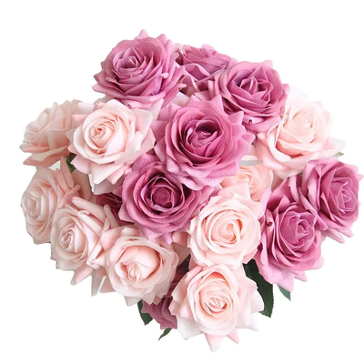 Bom preço. Flor de rosa artificial de caule único Flor de namoro Flor de seda de casamento Bouquet de rosa on-line