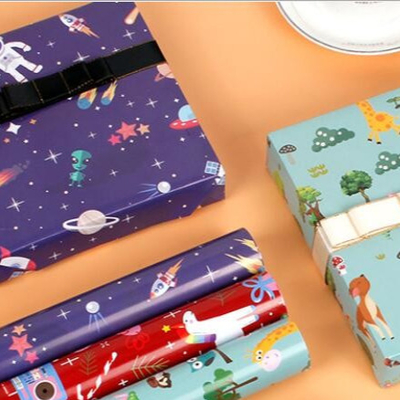 Bom preço. Tecnologia de Impressão Digital Rolo de papel de embrulho de presente com acabamento de superfície fosco on-line