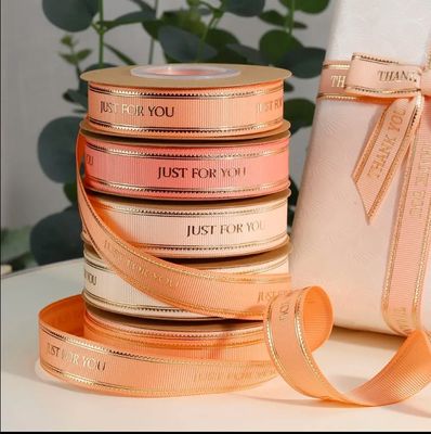 Bom preço. Estampagem a quente 3D de alta qualidade grosgrain fita impressa personalizada on-line