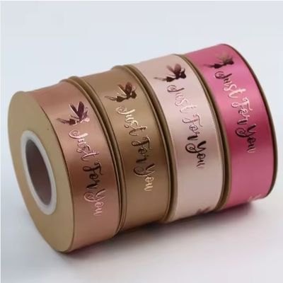 Bom preço. Customizado Satin 3D Nome Empresa Logotipo Impresso Faixa Floral para Decoração do Dia dos Namorados on-line