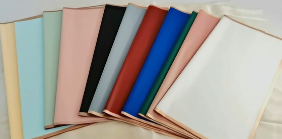 Bom preço. Papel de embalado de buquê coreano Flor de cor pura Impermeável Translúcido Papel de borda dourada on-line