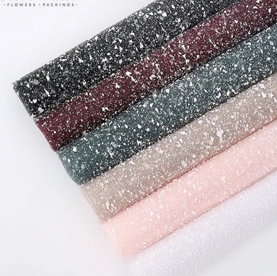 Bom preço. Papel de embrulho de malha de neve de design elegante em cores brilhantes para embalagens de flores on-line