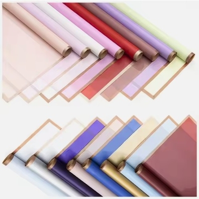 Bom preço Papel de embalagem de florista à prova d'água Golden Edge 58*58cm para embalagem de buquê on-line