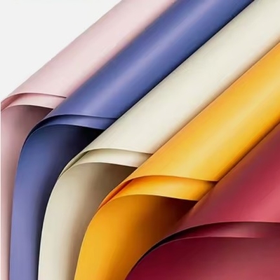 Bom preço. Embalagem de presente de cor rosa pura de design personalizado por atacado papel de embrulho para buquê de flores on-line