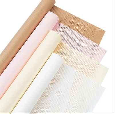 Bom preço. 18 cores papel kraft papel de embrulho rolo para flores embalagem acessórios presentes mudança transporte embalagem honeycomb on-line
