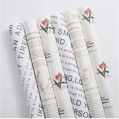 Bom preço Ins Style Papel de embrulho de tulipas para buquê de flores 58*58cm 50g embalagem de presente on-line