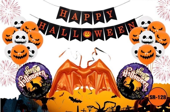Bom preço. Gráfico de Balões de Folha de Halloween Gráfico de Balões de Nuvem Inflável Duplo Impressão Balão Mylar on-line