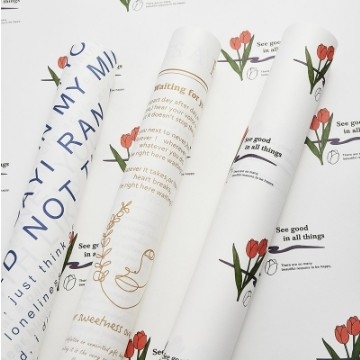 Bom preço. Material de papel de embrulho de flores papel de flores papel de arte ins estilo decoração loja de flores suprimentos caixa de presente papel de flores de tulipa on-line