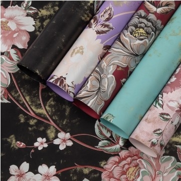 Bom preço. Retro e elegante rosa perfumada resistente à água presente buquê de papel de embrulho de flores loja de flores materiais de papel de embrulho de flores por atacado on-line