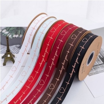 Bom preço. 25 mm Personalizar Cinta de Fios com estamparia de ouro A decoração perfeita para o Dia da Mãe e do Dia dos Namorados on-line