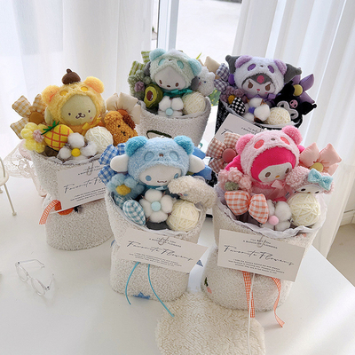 Bom preço Faça-a sorrir com um Bouquet de boneca Sanrio 20x35cm Perfeito presente do Dia da Mãe on-line