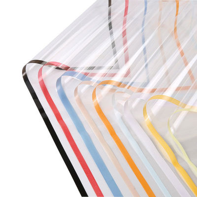 Bom preço. Película de envolvimento de brilho OPP de borda colorida personalizada para embalagens de papel on-line