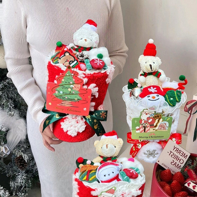 Bom preço. Natal Plush Bobo Bouquet Criativo Homem de Neve presente conjunto para namorada para a véspera de Natal & Decoração on-line