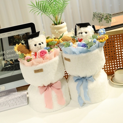 Bom preço. Bouquet de Urso Plush Graduation - Floral Gift para Grads, Her & Dia dos Namorados 20x40cm Plush on-line