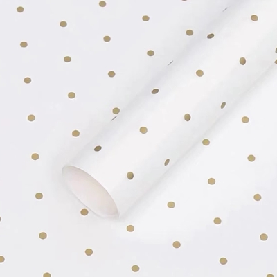Bom preço. Polka Dot Fresco Papel de embrulho floral Impermeável Bouquet de estilo europeu Embalagem Encomenda personalizada on-line