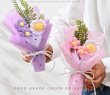 Bom preço. Bouquet de flores artificiais de várias cores para a temporada de formatura on-line