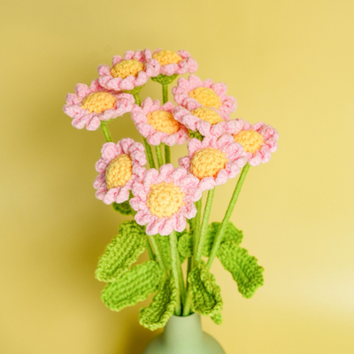 Bom preço. Pile de tricô Bouquet de flores de doninha crochê de mão Opções de cores múltiplas on-line