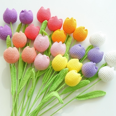 Bom preço. Tulipa de pilha de malha floral única e duradoura em várias cores on-line