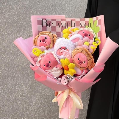 Bom preço. Loopy Little Beaver Plush Doll Bouquet Loopy Adorável Cartoon Plush Toy Natal Criativo e Graduação Temporada Presente para aqueles com um coração de menina on-line