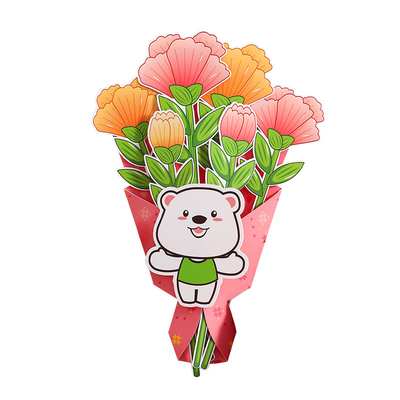 Bom preço. Butique de flores de presente para o Dia das Mães, cartão de felicitação DIY Kit de material de papel feito à mão Butique de flores para crianças do jardim de infância darem às suas mães on-line