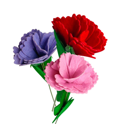 Bom preço. Dia das Mães Kit de Artesanato de Flores Feito Cravinho Bouquet para Crianças Prescolar Presente Variedade Cravinho on-line