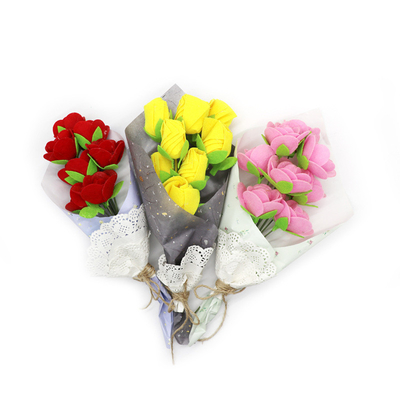 Bom preço. 18x33cm Tecido não tecido Buquete de flores feito à mão para crianças Perfeito para o Dia dos Professores e do Dia da Mãe on-line