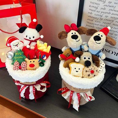 Bom preço. 22x37cm Bouquet de boneca de pelúcia presente exclusivo para namorado ou namorada West Highland White Terrier on-line